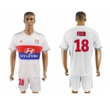 Lyon #18 Fekir Home Soccer Club Jersey