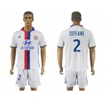 Lyon #2 Zeffane Home Soccer Club Jersey