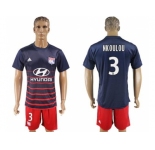 Lyon #3 Nkoulou Away Soccer Club Jersey