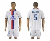 Lyon #5 Bisevac Home Soccer Club Jersey