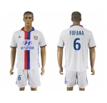 Lyon #6 Fofana Home Soccer Club Jersey