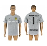 Dortmund #1 Weidenfeller Grey Soccer Club Jersey