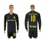 Dortmund #10 Mkhitaryan Away Long Sleeves Soccer Club Jersey
