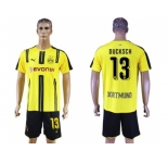 Dortmund #13 Ducksch Home Soccer Club Jerseys