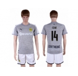 Dortmund #14 Isak Grey Soccer Club Jersey