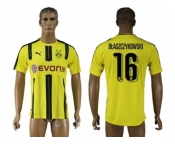 Dortmund #16 Blaszczykowski Home Soccer Club Jersey