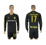 Dortmund #17 Aubameyang Away Long Sleeves Soccer Club Jersey
