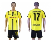Dortmund #17 Aubameyang Home Soccer Club Jerseys