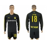 Dortmund #18 Sahin Away Long Sleeves Soccer Club Jersey