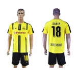 Dortmund #18 Sahin Home Soccer Club Jerseys