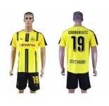 Dortmund #19 Grobkreutz Home Soccer Club Jerseys