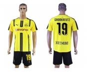 Dortmund #19 Grobkreutz Home Soccer Club Jerseys