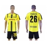 Dortmund #26 Piszczek Home Soccer Club Jerseys