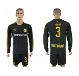Dortmund #3 Joo Ho Away Long Sleeves Soccer Club Jersey