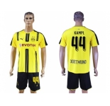 Dortmund #44 Kampl Home Soccer Club Jerseys
