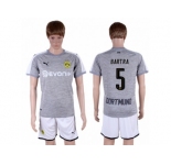 Dortmund #5 Bartra Grey Soccer Club Jersey