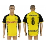 Dortmund #8 Gundogan Yellow Soccer Club Jersey