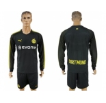 Dortmund Blank Away Long Sleeves Soccer Club Jersey