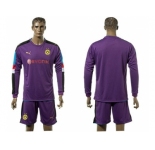 Dortmund Blank Purple Long Sleeves Goalkeeper Soccer Club Jersey