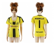 Women's Dortmund #1 Weidenfeller Home Soccer Club Jersey