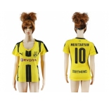 Women's Dortmund #10 Mkhitaryan Home Soccer Club Jersey1