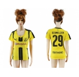 Women's Dortmund #29 Schmelzer Home Soccer Club Jersey1