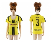 Women's Dortmund #3 Joo Ho Home Soccer Club Jersey1