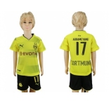Dortmund #17 Aubameyang Home Kid Soccer Club Jersey