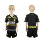 Dortmund Blank Away Kid Soccer Club Jersey1