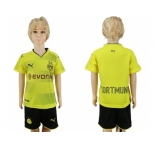 Dortmund Blank Home Kid Soccer Club Jersey