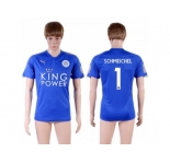 Leicester City #1 Schmeichel Home Soccer Country Jersey
