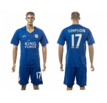 Leicester City #17 Simpson Home Soccer Club Jersey 1