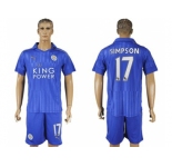 Leicester City #17 Simpson Home Soccer Club Jersey
