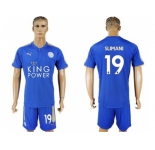 Leicester City #19 Slimani Home Soccer Club Jersey