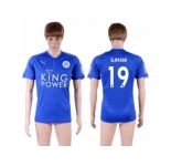 Leicester City #19 Slimani Home Soccer Country Jersey