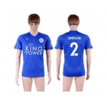 Leicester City #2 Simpson Home Soccer Country Jersey