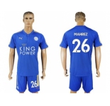 Leicester City #26 Mahrez Home Soccer Club Jerse