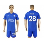 Leicester City #28 Fuchs Home Soccer Club Jerse