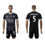 Leicester City #5 Morgan Away Soccer Club Jersey 1