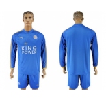 Leicester City Blank Home Long Sleeves Soccer Club Jersey