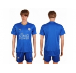 Leicester City Blank Home Soccer Club Jersey 2