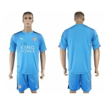 Leicester City Blank Light Blue Goalkeeper Soccer Club Jersey
