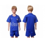 Leicester City Blank Home Kid Soccer Club Jersey