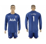 Tottenham Hotspur #1 LLORIS Away Long Sleeves Soccer Club Jersey