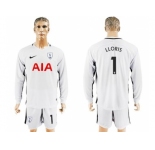 Tottenham Hotspur #1 LLORIS Home Long Sleeves Soccer Club Jersey