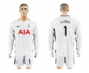 Tottenham Hotspur #1 LLORIS Home Long Sleeves Soccer Club Jersey