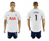 Tottenham Hotspur #1 LLORIS White Blue Soccer Club Jersey