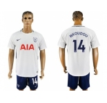 Tottenham Hotspur #14 Nkoudou White Blue Soccer Club Jersey