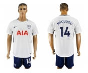 Tottenham Hotspur #14 Nkoudou White Blue Soccer Club Jersey