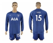 Tottenham Hotspur #15 Dier Away Long Sleeves Soccer Club Jersey